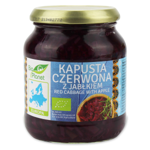KAPUSTA CZERWONA Z JABŁKIEM BIO 340 g – BIO PLANET