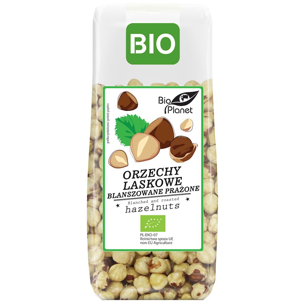 ORZECHY LASKOWE BLANSZOWANE PRAŻONE BIO 350 g - BIO PLANET - obrazek 2