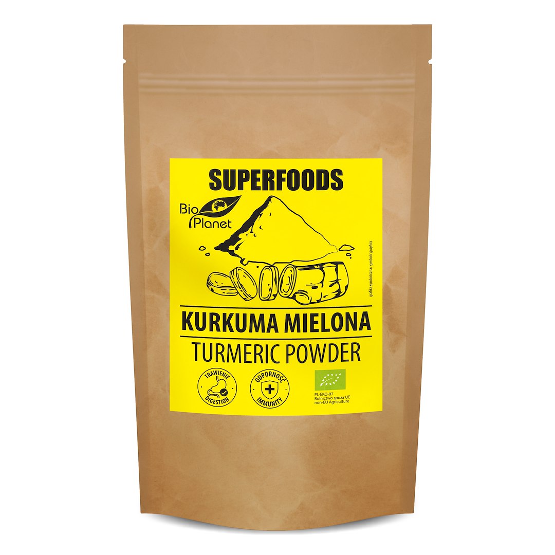 KURKUMA MIELONA BIO 200 g - BIO PLANET SUPERFOODS - obrazek 2