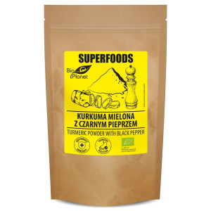 KURKUMA MIELONA Z CZARNYM PIEPRZEM BIO 200 g – BIO PLANET SUPERFOODS