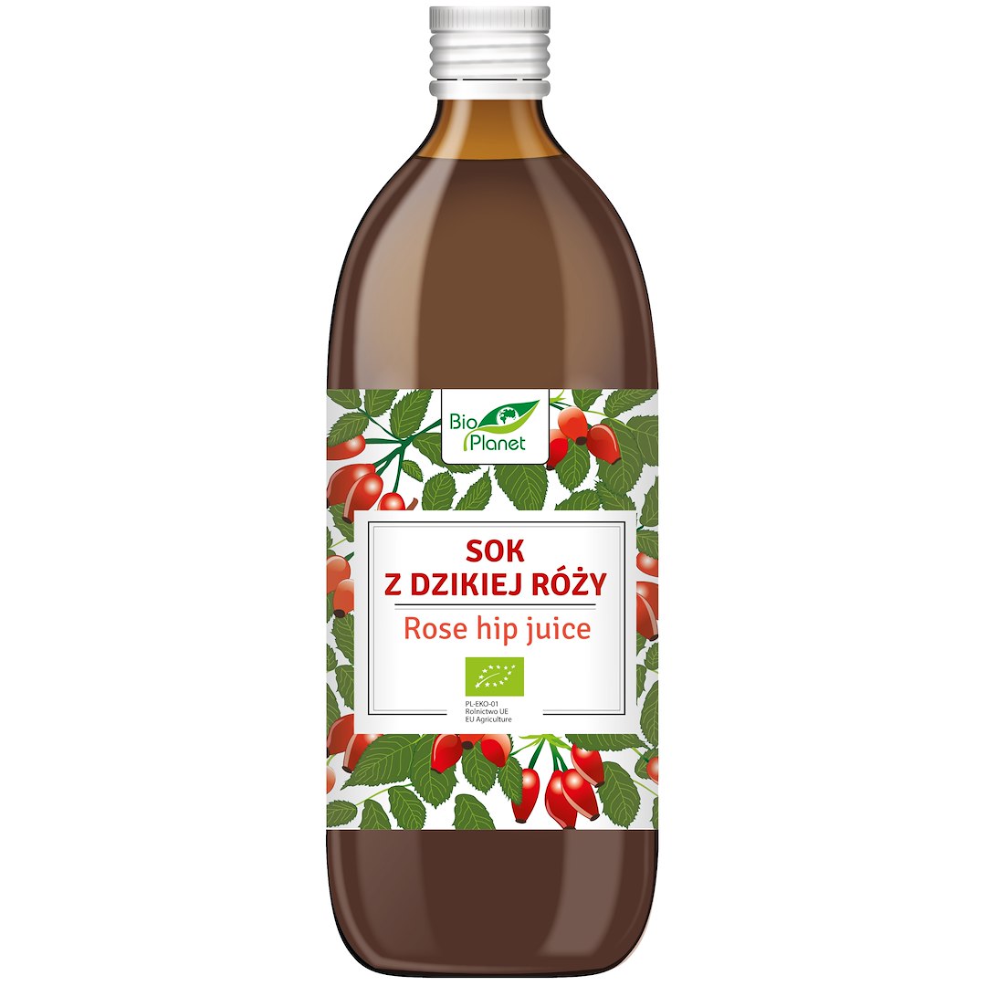 SOK Z DZIKIEJ RÓŻY BIO 500 ml - BIO PLANET - obrazek 2