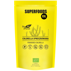 CHLORELLA SPROSZKOWANA BIO 600 g – BIO PLANET SUPERFOODS
