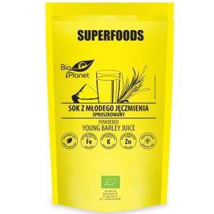 SOK Z MŁODEGO JĘCZMIENIA SPROSZKOWANY BIO 150 g – BIO PLANET SUPERFOODS