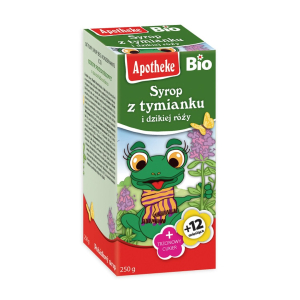SYROP DLA DZIECI Z TYMIANKU I DZIKIEJ RÓŻY OD 1 ROKU BIO 250 g – APOTHEKE