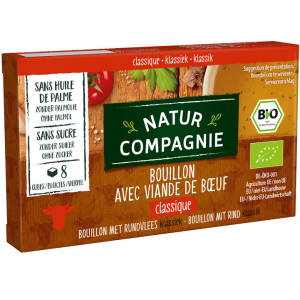 BULION – KOSTKI WOŁOWE BEZ DODATKU CUKRÓW BIO (8 x 12 g) 96 g – NATUR COMPAGNIE