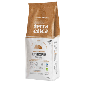 KAWA ZIARNISTA ARABICA 100 % MOKA GUJI ETIOPIA FAIR TRADE BIO 500 g – TERRA ETICA