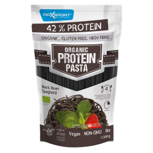 MAKARON PROTEINOWY (Z FASOLI CZARNEJ) SPAGHETTI BEZGLUTENOWY BIO 200 g – MAXSPORT