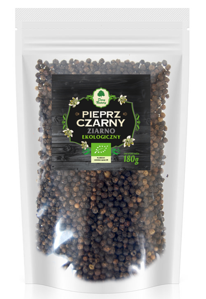 PIEPRZ CZARNY ZIARNISTY (UZUPEŁNIENIE) BIO 180 g - DARY NATURY - obrazek 2