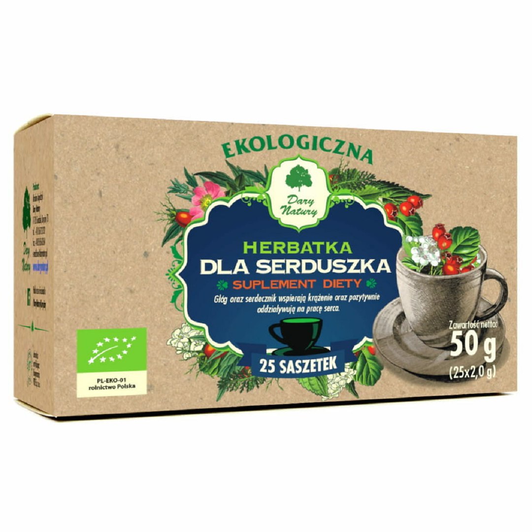 HERBATKA DLA SERDUSZKA BIO (25 x 2 g) 50 g - DARY NATURY - obrazek 2