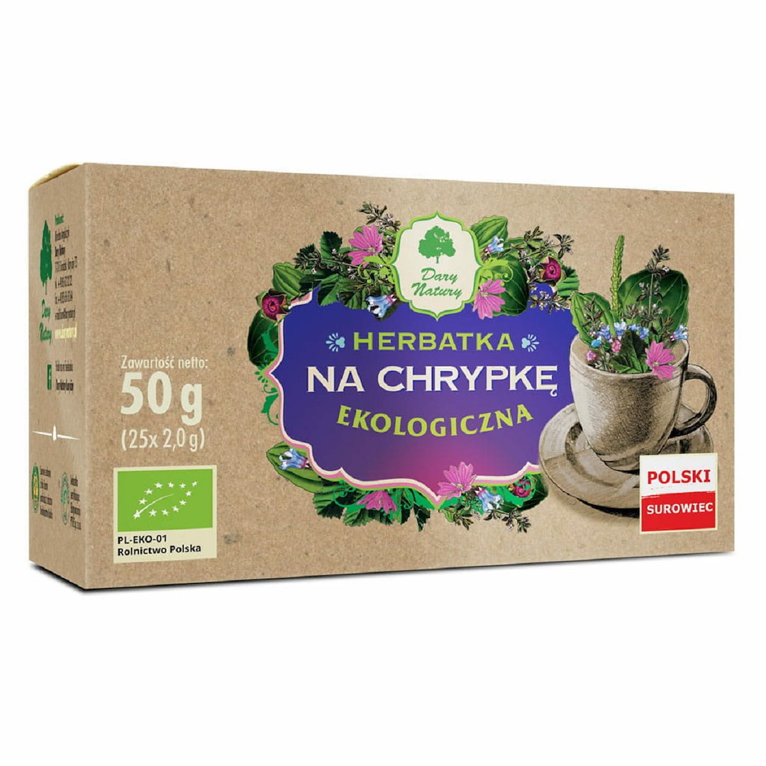 HERBATKA NA CHRYPKĘ BIO (25 x 2 g) 50 g - DARY NATURY - obrazek 2