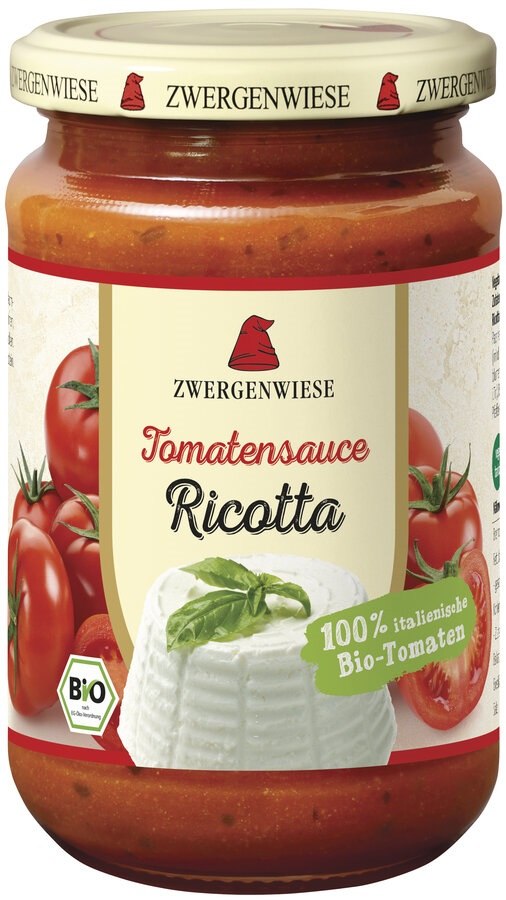 SOS POMIDOROWY Z RICOTTĄ BEZGLUTENOWY BIO 340 ml - ZWERGENWIESE - obrazek 2