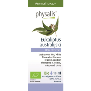 OLEJEK ETERYCZNY EUKALIPTUS AUSTRALIJSKI BIO 10 ml – PHYSALIS