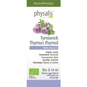 OLEJEK ETERYCZNY TYMIANEK THYMUS ZYGIS THYMOL BIO 10 ml – PHYSALIS