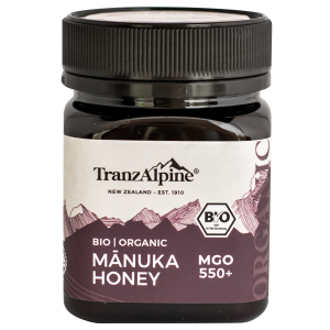 MIÓD MANUKA MGO 550+ BIO 250 g – TRANZALPINE