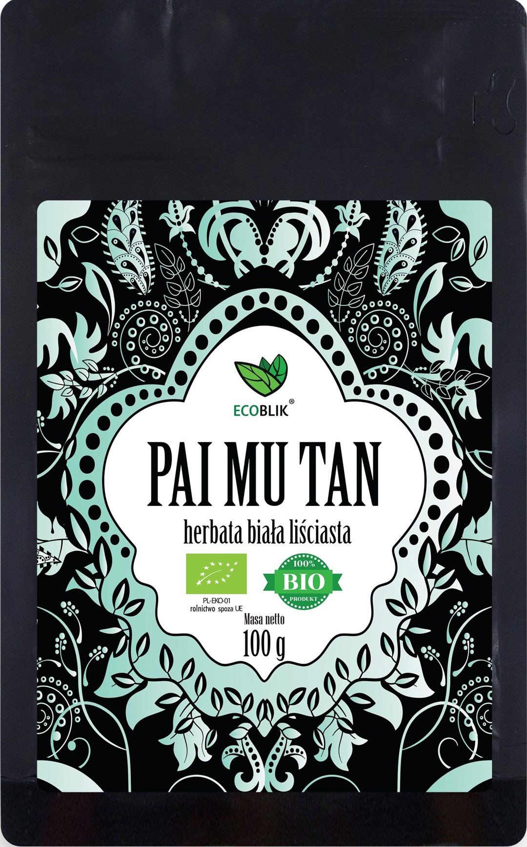 HERBATA BIAŁA LIŚCIASTA PAI MU TAN BIO 100 g - ECOBLIK - obrazek 2