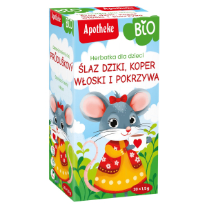 HERBATKA DLA DZIECI NA GARDŁO ZE ŚLAZEM DZIKIM BIO (20 x 1,5 g) 30 g – APOTHEKE