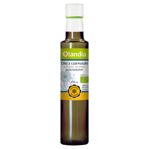 OLEJ Z CZARNUSZKI NIEFILTROWANY TŁOCZONY NA ZIMNO BIO 250 ml – OLANDIA