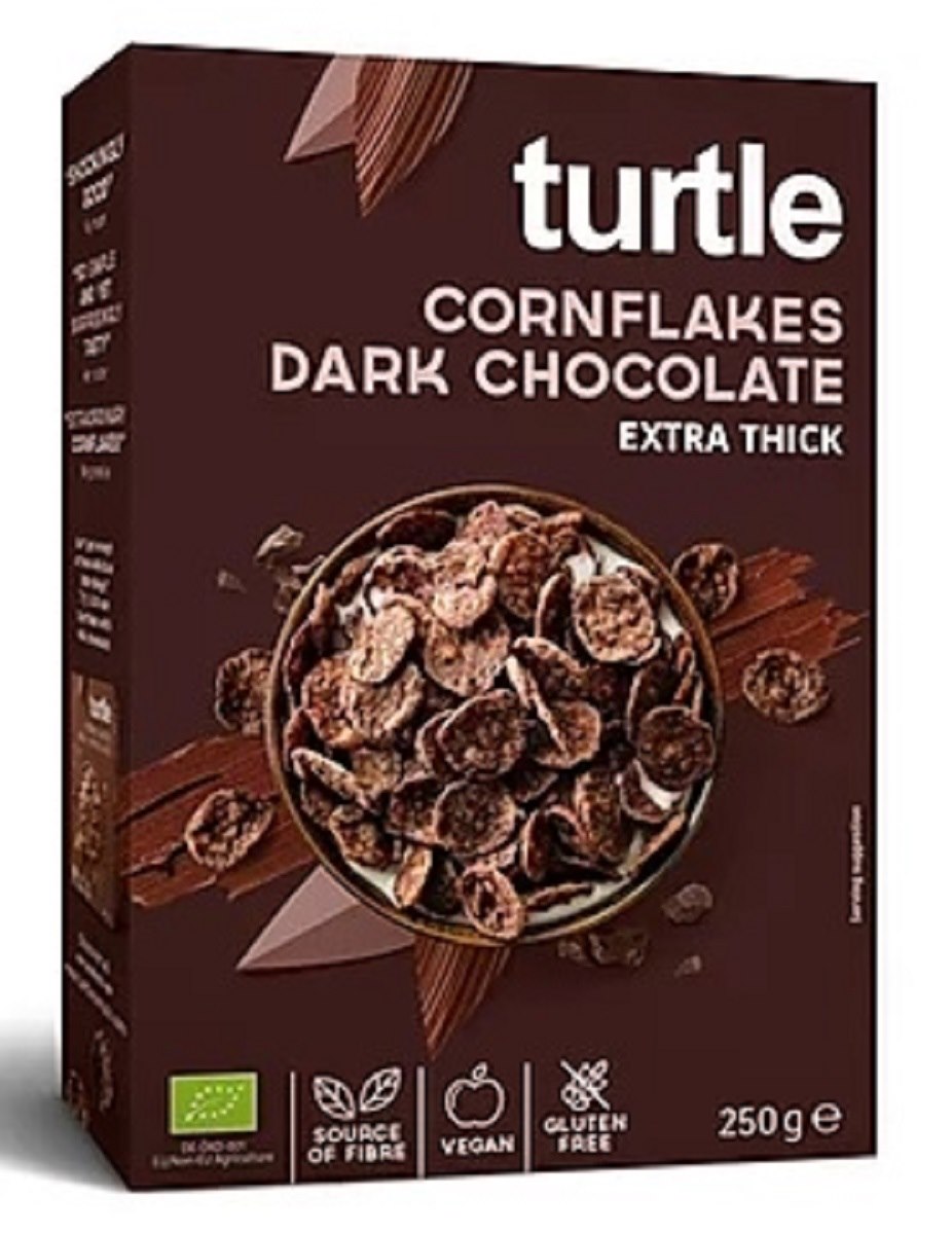 PŁATKI KUKURYDZIANE W POLEWIE Z CZEKOLADY CIEMNEJ BEZGLUTENOWE BIO 250 g - TURTLE - obrazek 2