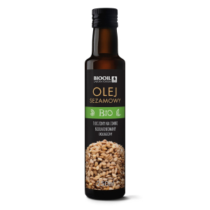 OLEJ SEZAMOWY TŁOCZONY NA ZIMNO BIO 250 ml – BIOOIL