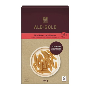 MAKARON (RYŻOWY RAZOWY) PENNE BEZGLUTENOWY BIO 250 g – ALB GOLD