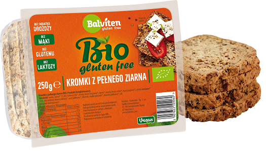 CHLEB Z PEŁNEGO ZIARNA KROJONY BEZGLUTENOWY BIO 250 g - BALVITEN - obrazek 2