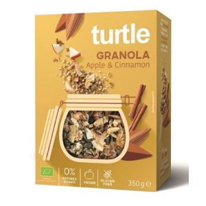 GRANOLA JABŁKO – CYNAMON BEZGLUTENOWA BIO 350 g – TURTLE