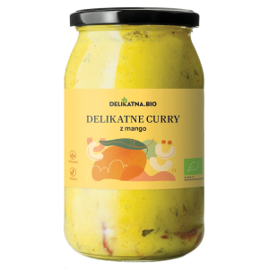 CURRY DELIKATNE Z MANGO I ORZECHAMI NERKOWCA BIO 900 ml – DELIKATNA