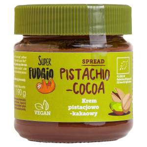 KREM PISTACJOWO – KAKAOWY BEZGLUTENOWY BIO 190 g – ME GUSTO (SUPER FUDGIO)