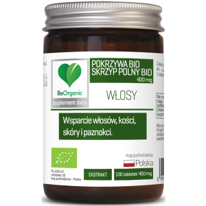 SKRZYP + POKRZYWA EKSTRAKT BIO 100 TABLETEK – BE ORGANIC