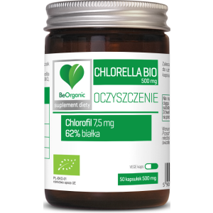 CHLORELLA BIO (500 mg) 50 KAPSUŁEK – BE ORGANIC
