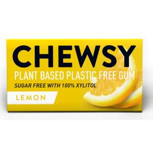 GUMA DO ŻUCIA Z KSYLITOLEM O SMAKU CYTRYNOWYM (10 szt.) 15 g  – CHEWSY