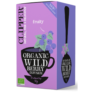 HERBATKA Z CZARNĄ PORZECZKĄ I MALINĄ BIO (20 x 2,5 g) 50 g – CLIPPER