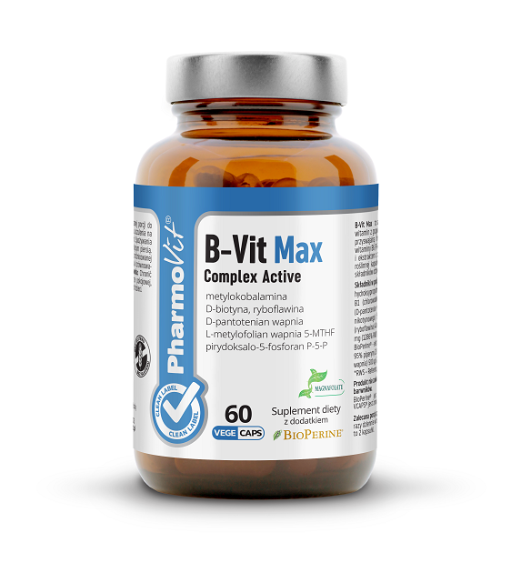 WITAMINA B COMPLEX BEZGLUTENOWA 60 KAPSUŁEK - PHARMOVIT (CLEAN LABEL) - obrazek 2