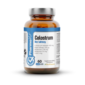 COLOSTRUM BOVINUM BEZGLUTENOWE 60 KAPSUŁEK – PHARMOVIT (CLEAN LABEL)