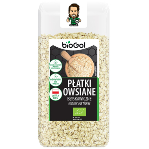 PŁATKI OWSIANE BŁYSKAWICZNE BIO 300 g – BIOGOL