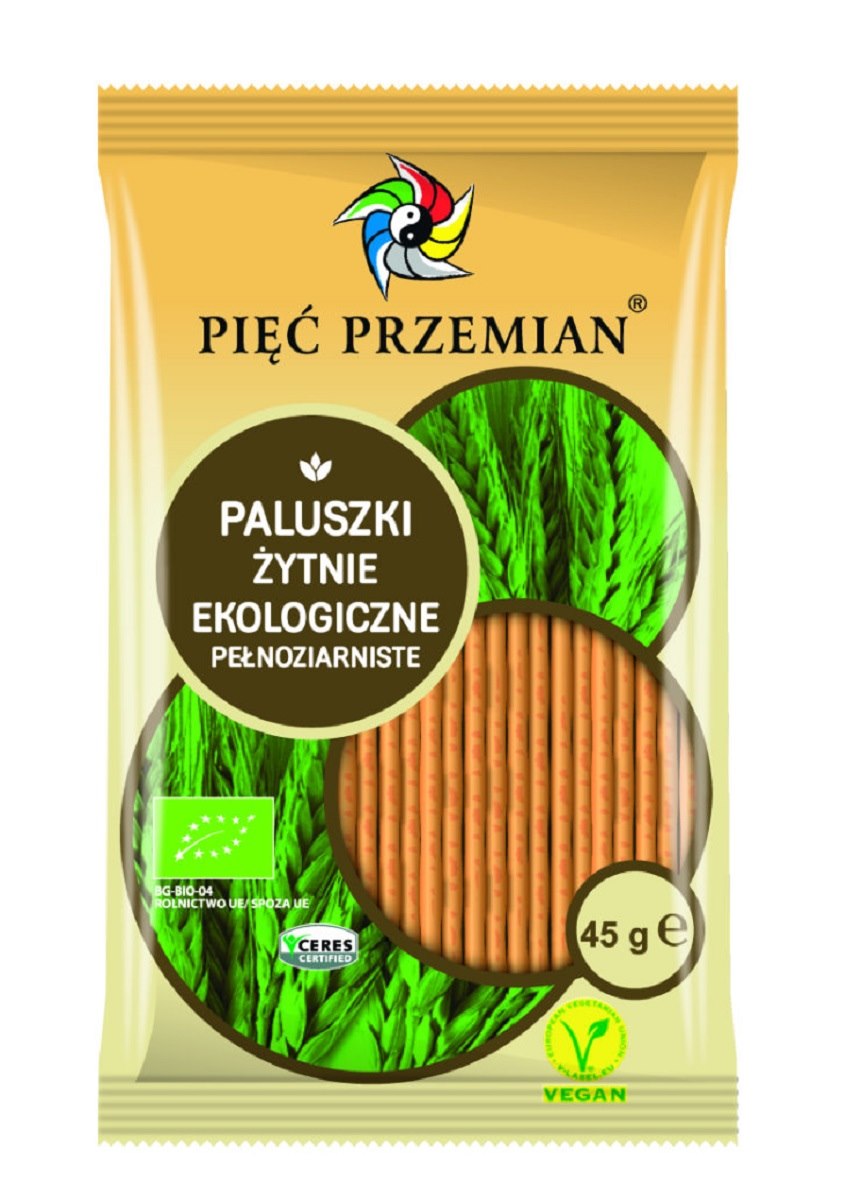 PALUSZKI ŻYTNIE PEŁNOZIARNISTE BIO 45 g - PIĘĆ PRZEMIAN - obrazek 2