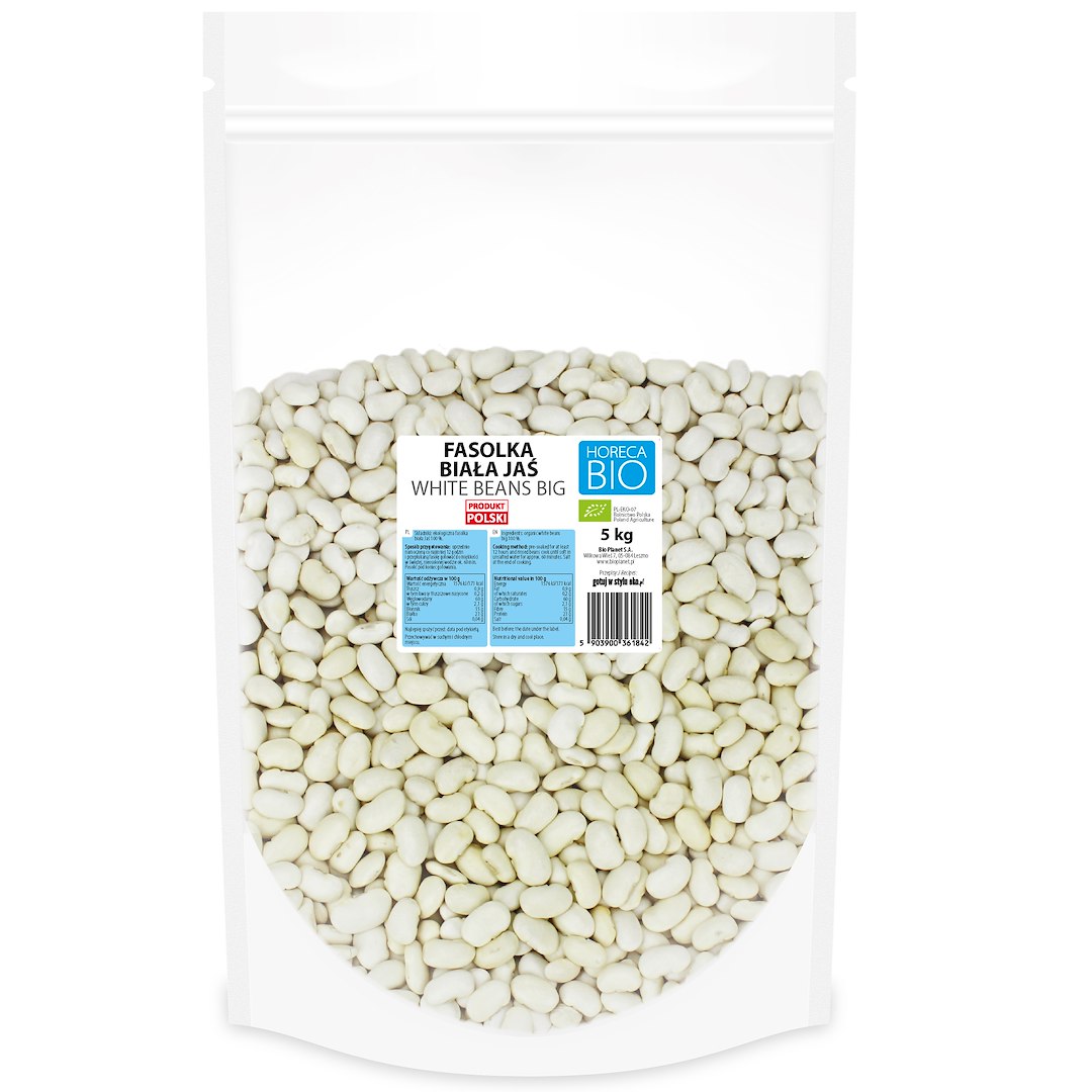 FASOLKA BIAŁA JAŚ BIO 5 kg - HORECA (BIO PLANET) - obrazek 2