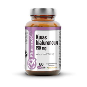 KWAS HIALURONOWY (150 mg) BEZGLUTENOWY 60 KAPSUŁEK – PHARMOVIT (CLEAN LABEL)