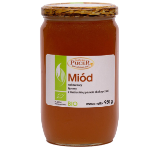 MIÓD LIPOWY BIO 950 g – PASIEKA PUCER