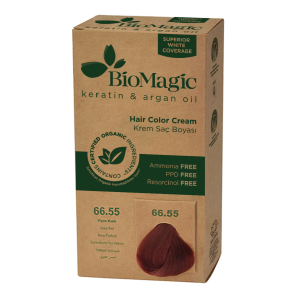 FARBA DO WŁOSÓW GŁĘBOKA CZERWIEŃ (66.55) 250 g – BIOMAGIC