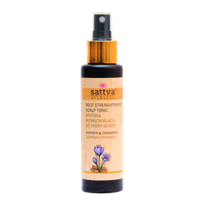 WCIERKA DO SKÓRY GŁOWY WZMACNIAJĄCA SZAFRAN I CYNAMON 100 ml – SATTVA (AYURVEDA)