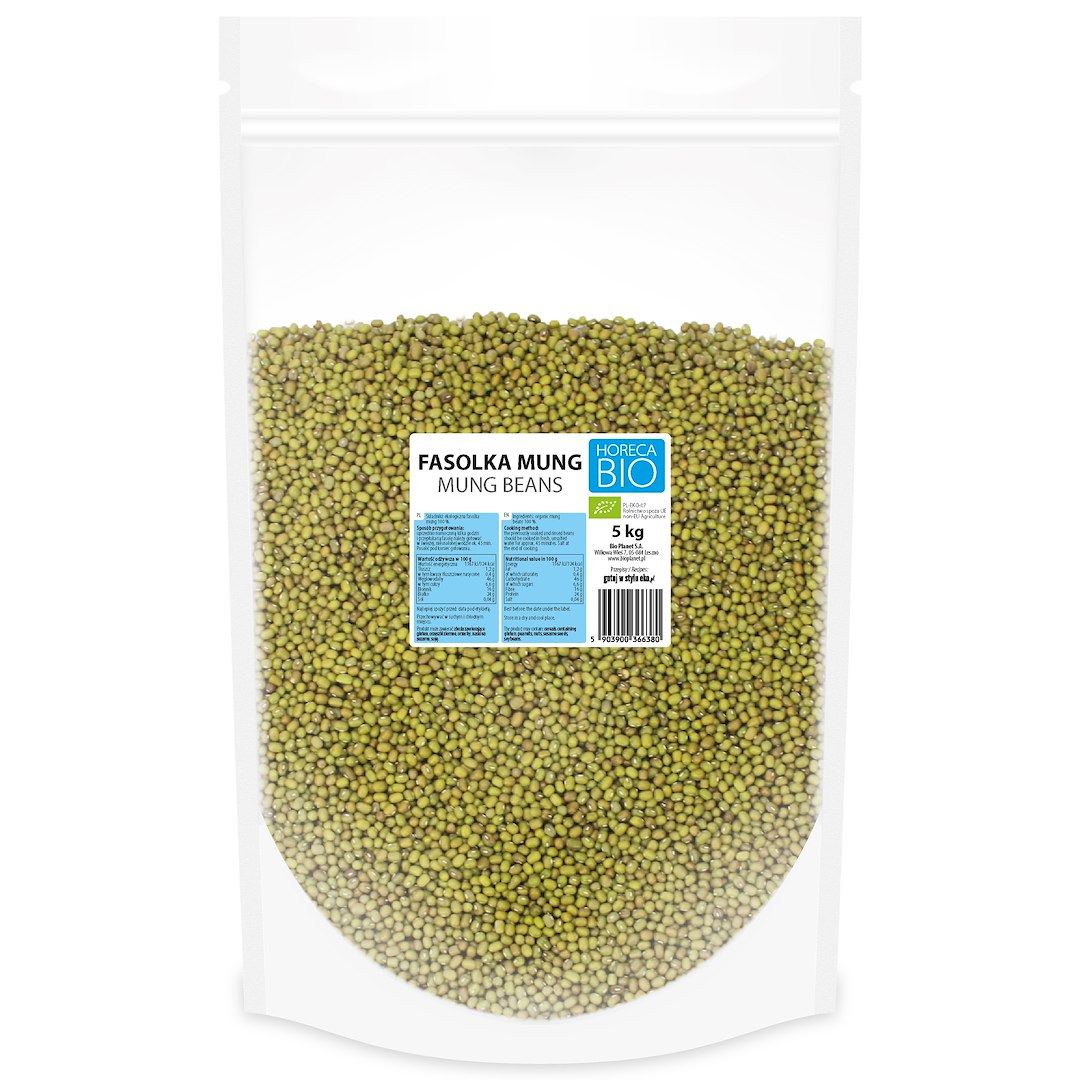 FASOLKA MUNG BIO 5 kg - HORECA (BIO PLANET) - obrazek 2