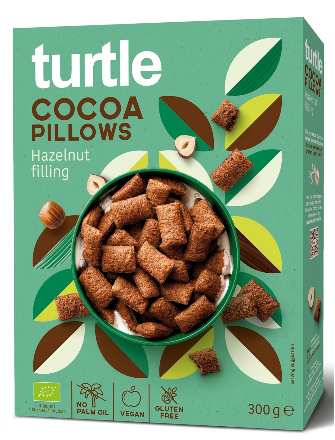 PODUSZKI RYŻOWE Z KREMEM ORZECHOWO - KAKAOWYM BEZGLUTENOWE BIO 300 g - TURTLE - obrazek 2