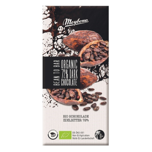 CZEKOLADA GORZKA 72 % BIO 100 g – MEYBONA