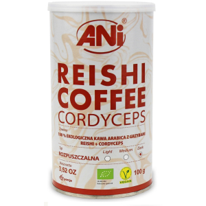 KAWA ROZPUSZCZALNA ARABICA Z REISHI I CORDYCEPS BIO 100 g – ANI