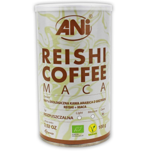 KAWA ROZPUSZCZALNA ARABICA Z REISHI I MACA BIO 100 g – ANI
