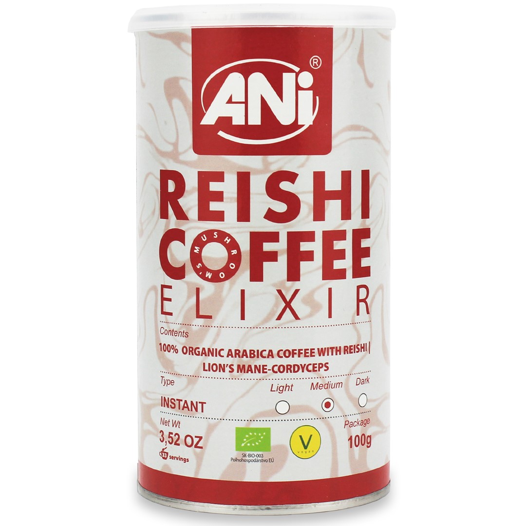 KAWA ROZPUSZCZALNA ARABICA Z REISHI ELIXIR BIO 100 g - ANI - obrazek 2
