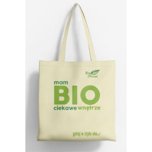 TORBA BAWEŁNIANA Z DNEM I BOKAMI Z LOGO BIO PLANET