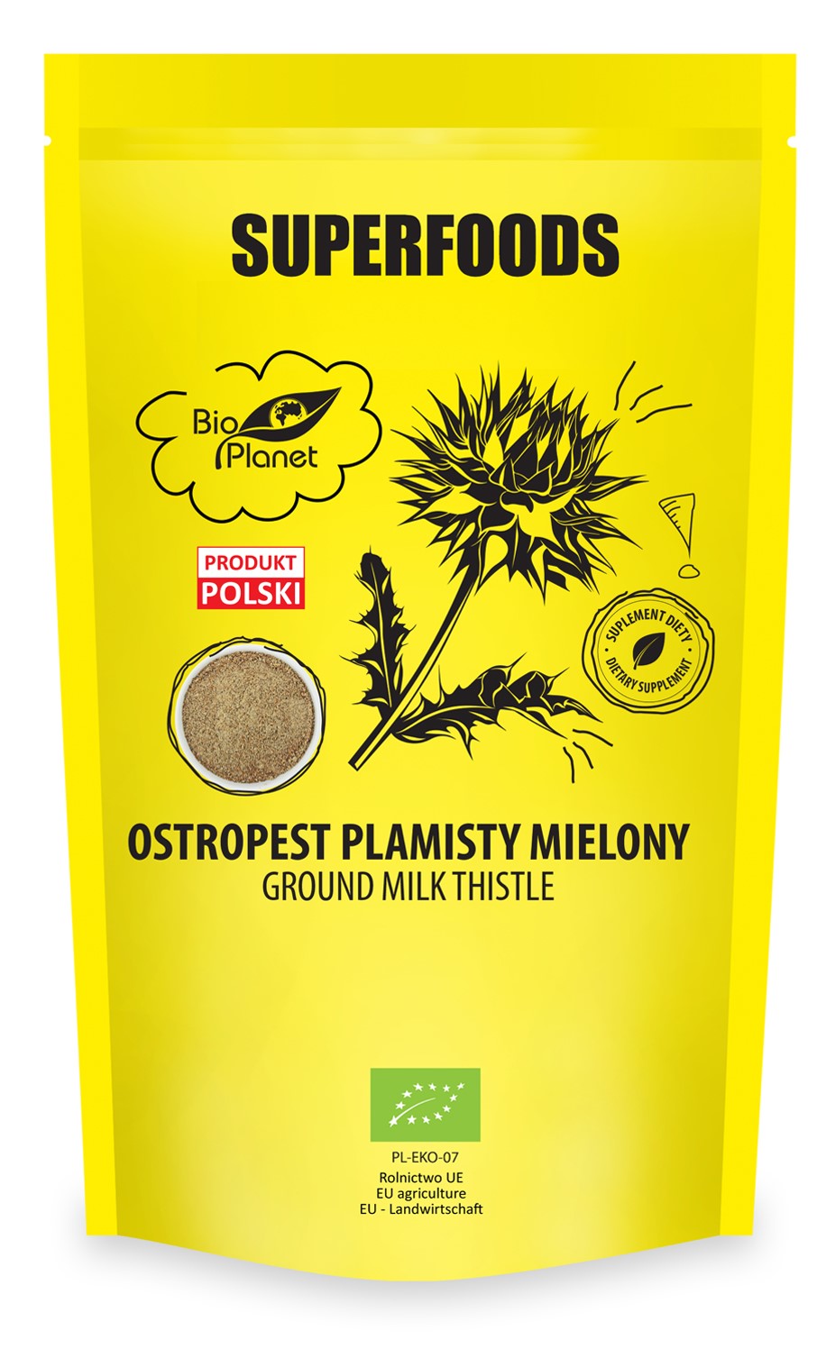 OSTROPEST PLAMISTY MIELONY BIO 200 g - BIO PLANET SUPERFOODS - obrazek 2