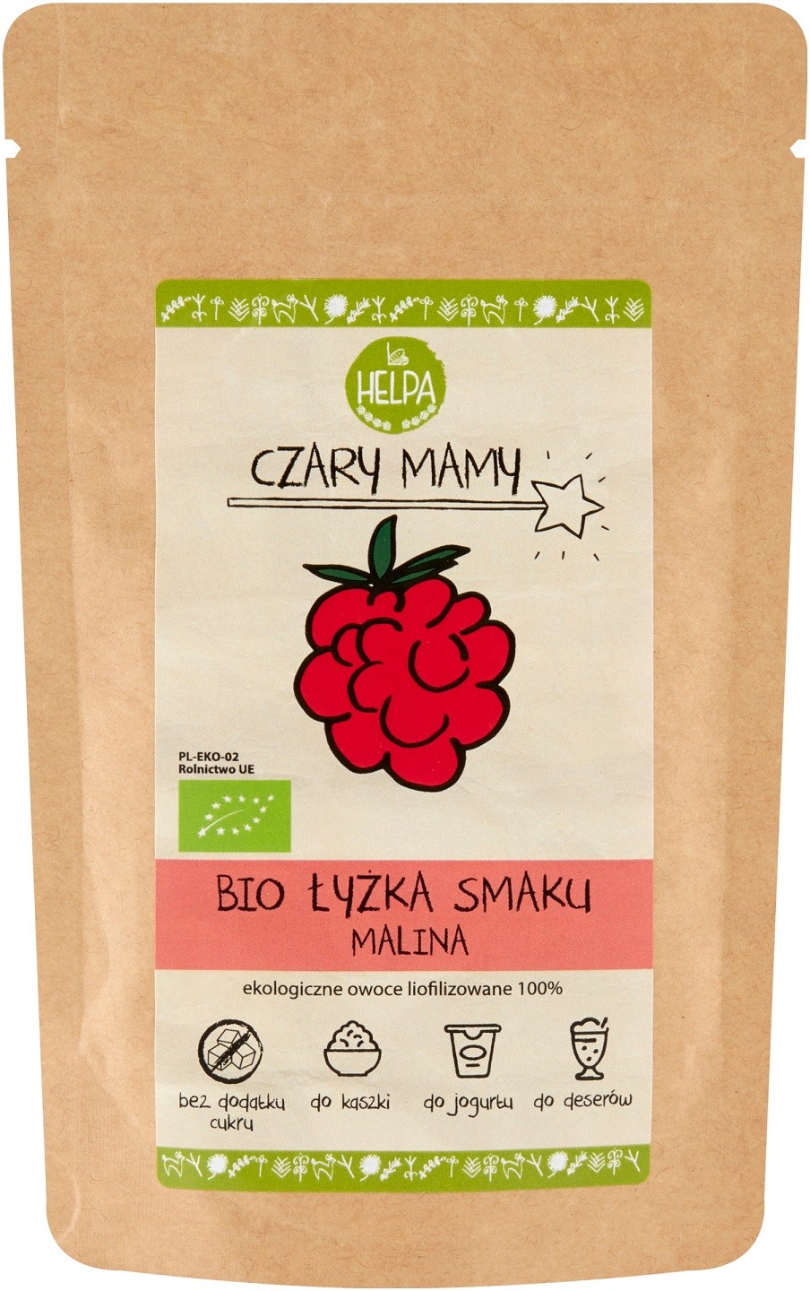 ŁYŻKA SMAKU MALINA (LIOFILIZOWANA SPROSZKOWANA MALINA) BIO 40 g - HELPA - obrazek 2